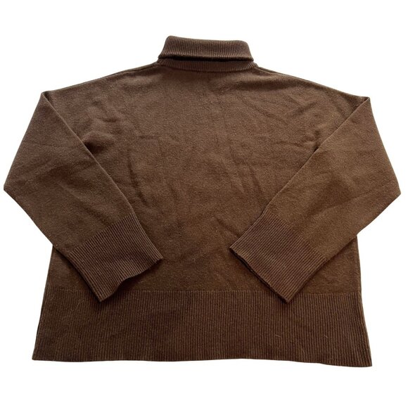 Uncle Studios Wool Blend Turtleneck in Brown - Picture 2 of 3